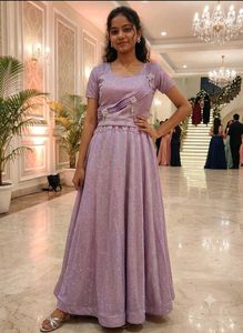 Sparkling Lavender Ethnic Gown
