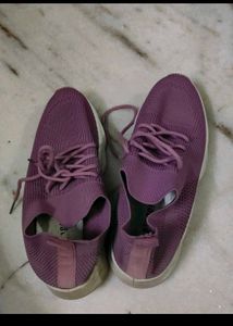 Purple Knit Sneakers