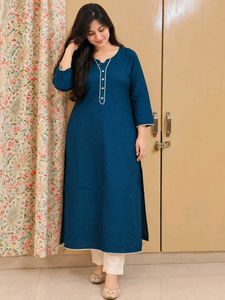 Teal straight Kurta