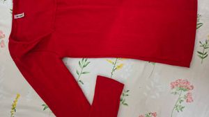 Red Long Sleeve Top