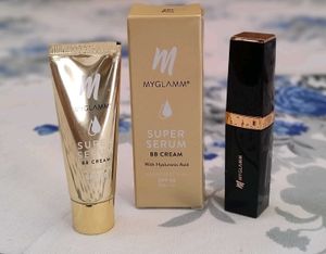 Manish Malhotra Lipstick &amp; Myglamm Serum BB Cream
