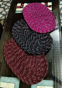 Set of 3 Oval Braided Coasters