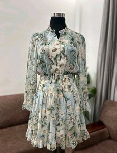 Chic Floral korean Mini Dress