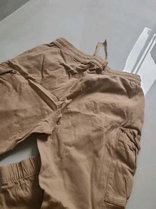 Khaki Cargo Jogger Pants