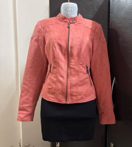 peach  Cropped Jacket