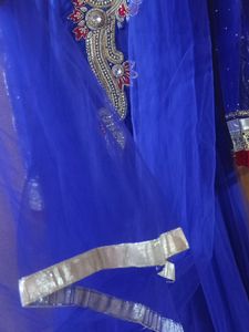 ❤️suit Long blue party wear ❤️ heavy work ❤️ anark