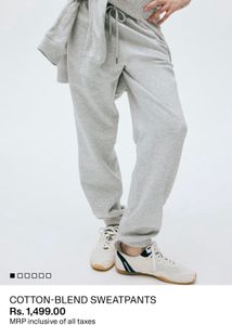 H&M Grey Cotton Blend Sweatpants