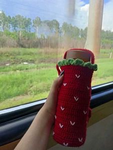Handmade Strawberry Bottle Cover