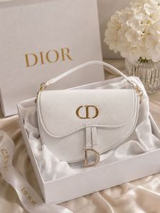 Dior inspired  White Saddle Handbag
