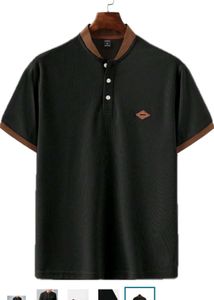 Men's Black &amp; Brown Polo Shirt
