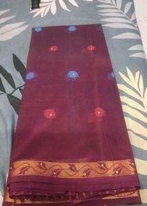 Beautiful Maroon Saree with Embellishments