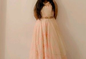 Beautiful Pink And White Gown