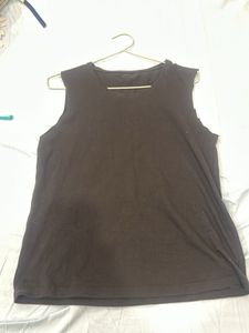 Sleeveless Brown Top