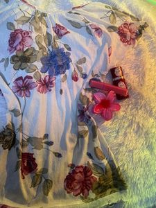 A White Floral Top