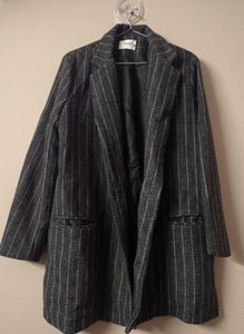Striped Herringbone Blazer Jacket
