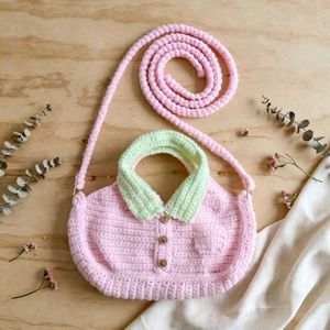 Crochet Collared Shirt Bag
