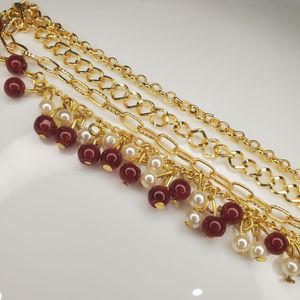 mehroom Gold-tone bracelet  with Cherry Charms