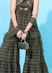 Ethnic Olive Green Kurta Set with Dupatta