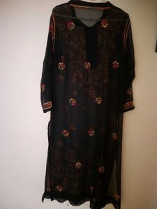 lucknowi kurti long beautifull