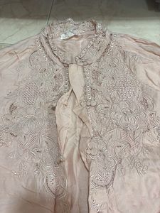 embroidered Chinese button and collar shirt