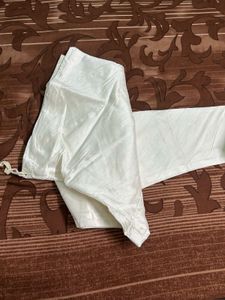 Elegant White Printed Kurta with lower and dupatta