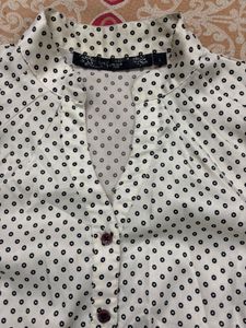 Chic Polka Dot Long Sleeve Blouse