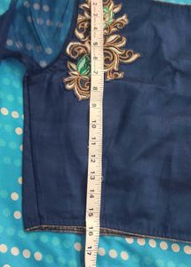 Elegant Blue Floral saree with blouse
