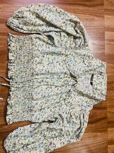 Floral Print Smocked Top