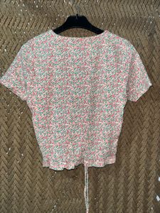 Zudio Floral Ruched Crop Top