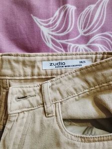 Stylish Beige Wide Leg Pants