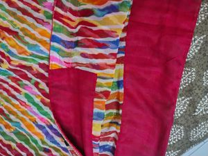 Vibrant Striped Saree with Blouse