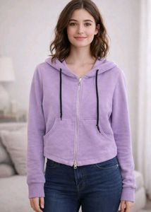 Lavender Zip-Up Hoodie