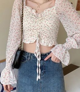 Floral Smocked Puff Sleeve Top