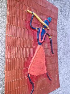 Handmade Rustic Krishna Melody Artwork