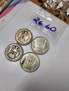 4 big 1 rupee coin