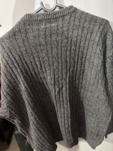 Gray Oversized Knit Sweater