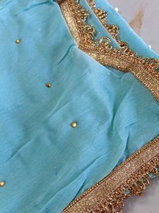 Unstitched Elegant Embroidered Kurta Set