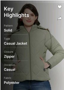 Warm Beige Puffer Winter Jacket
