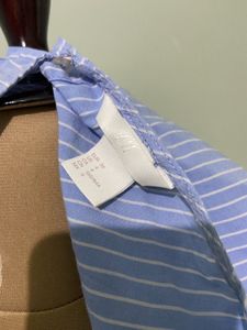 H&amp;M Blue Tie-Waist Top