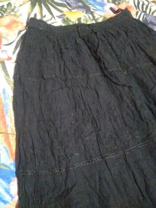 Black Tiered Maxi Skirt