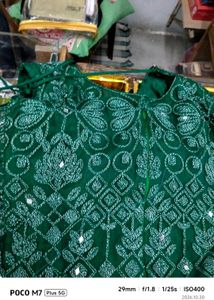 Embroidered Mirror Work     lehenga