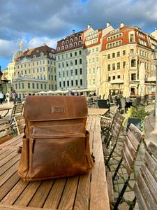 Vintage Brown Leather Backpack