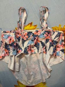 Floral Print Bikini Top