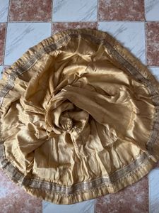 Elegant Golden Lehenga Skirt