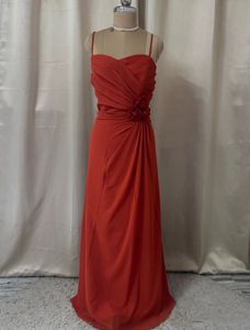 Elegant Orange Evening Gown