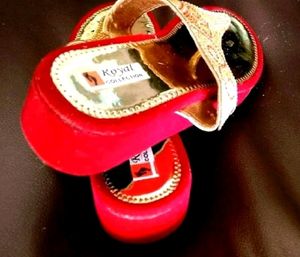 Red Velvet Cloth Sandels