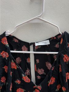 Chic Black Floral Mini Dress