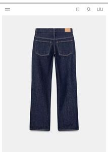 Zara original Dark Wash Wide Leg Denim Jeans