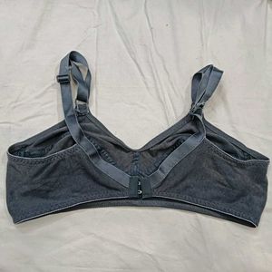 Comfortable 💙 Grey Cotton Bra