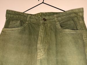 Green denim Cargo Pants